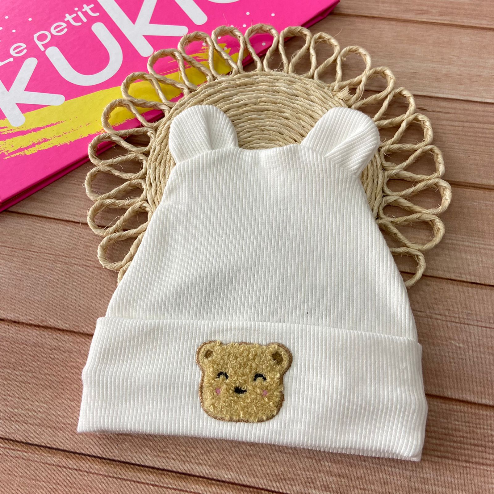 GORRO KUKIE BABY URSINHA, BRANCO