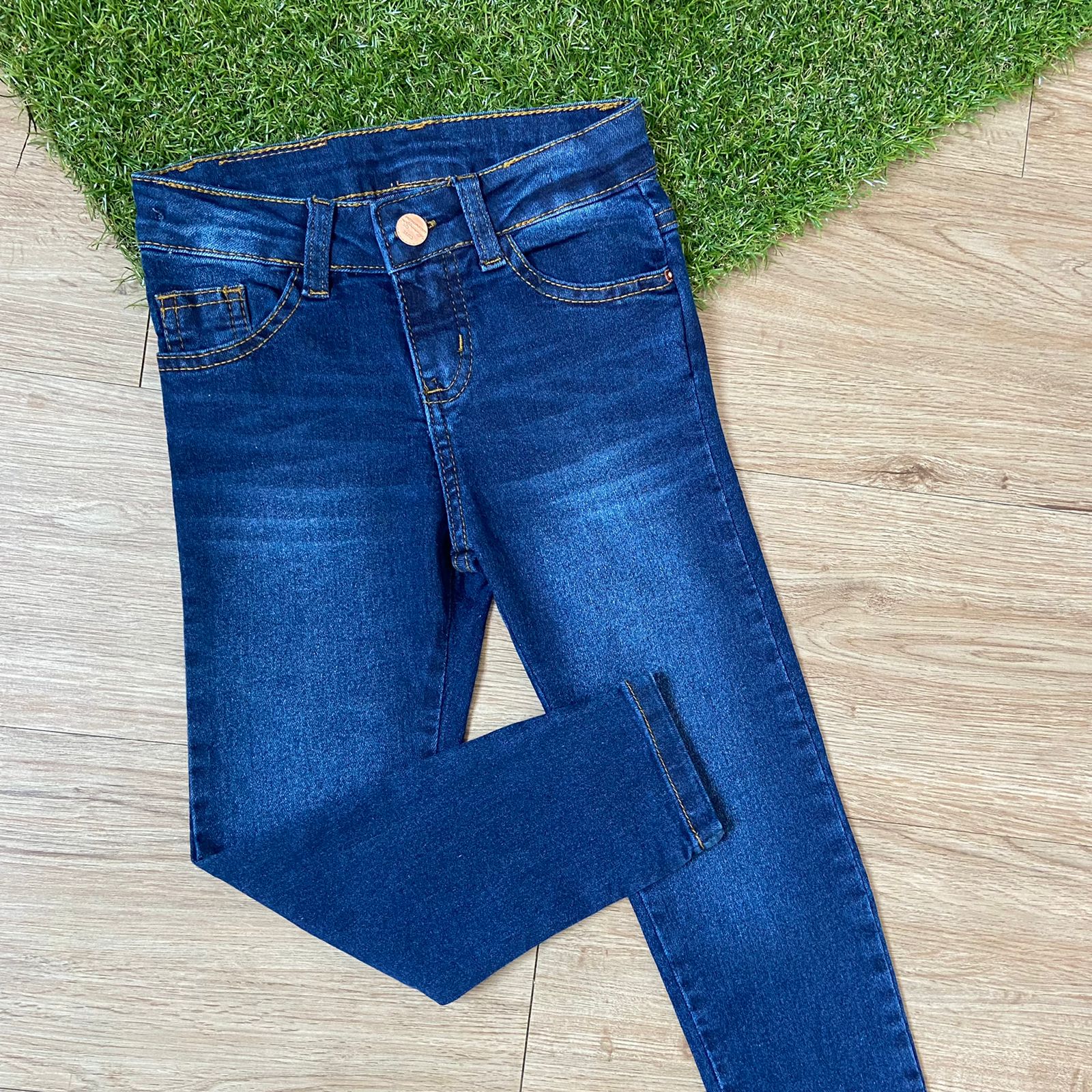 CALCA JEANS ESCURO MASCULINA MANIA KIDS