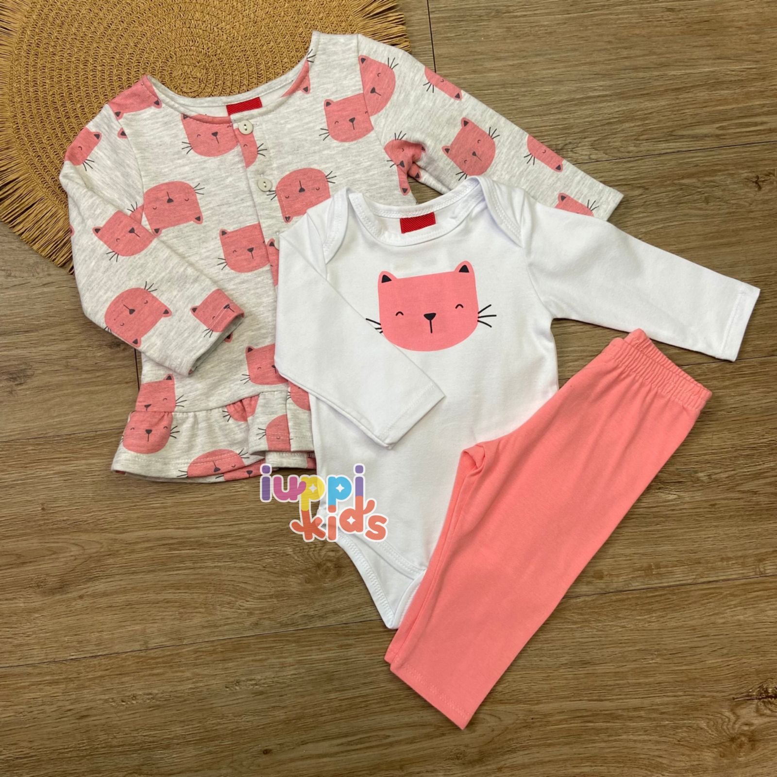 CONJUNTO KYLY 3 PEÇAS GATINHA