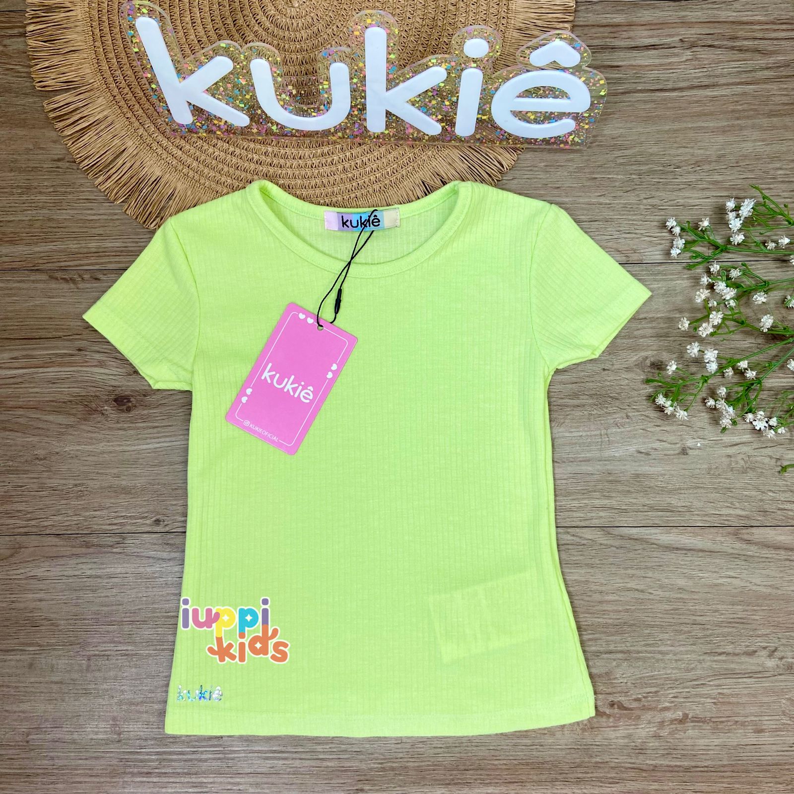 BLUSA CANELADA KUKIE VERDE NEON