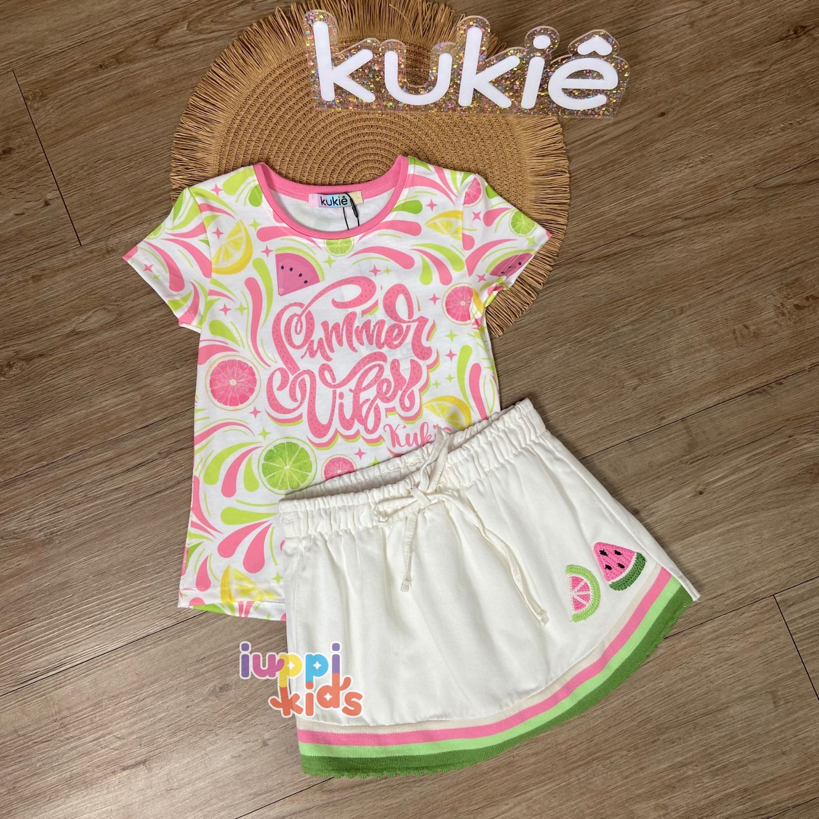 CONJUNTO KUKIE BLUSA E SHORT SAIA SUMMER VIBES