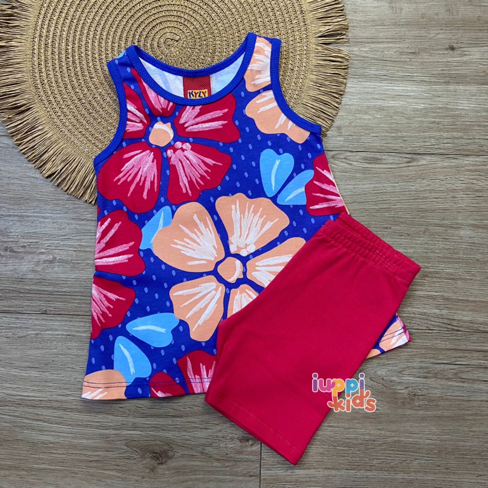 CONJUNTO REGATA E BERMUDA KYLY FLORAL 