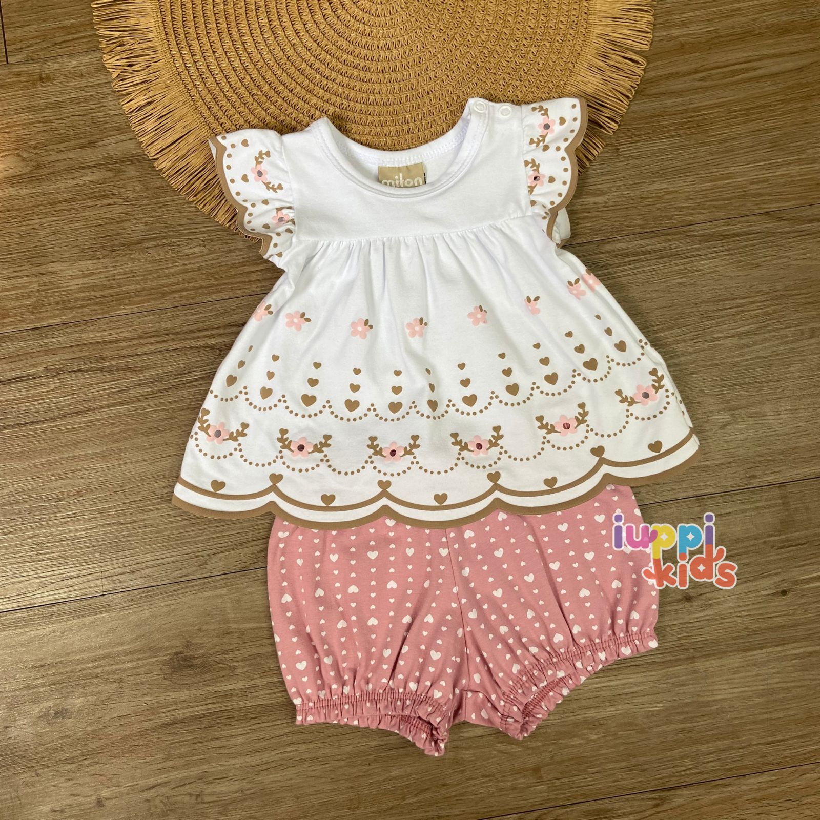 CONJUNTO MILON BATA E SHORTS DÉLICAT ROSA