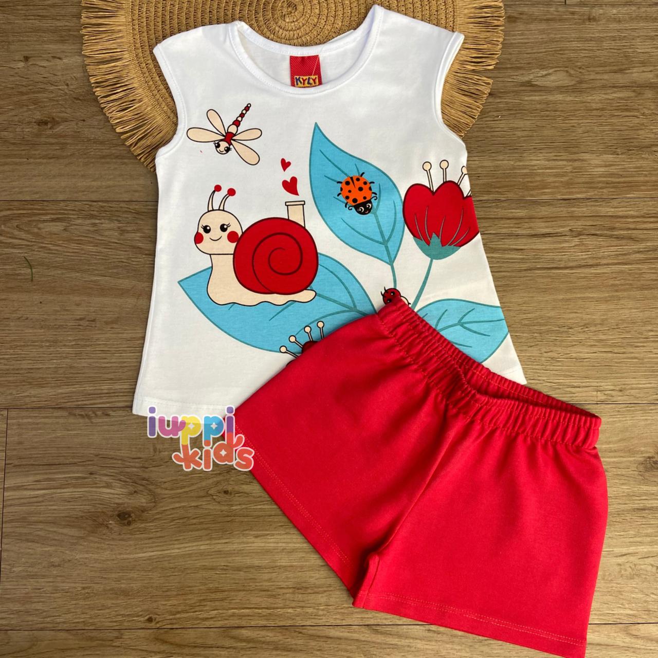 CONJUNTO KYLY BLUSA E SHORTS NATUREZA