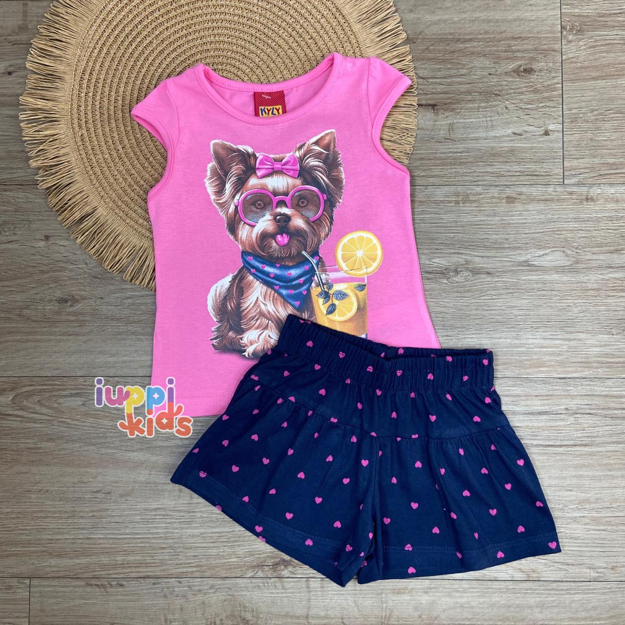 CONJUNTO KYLY BLUSA E SHORTS CACHORRINHO