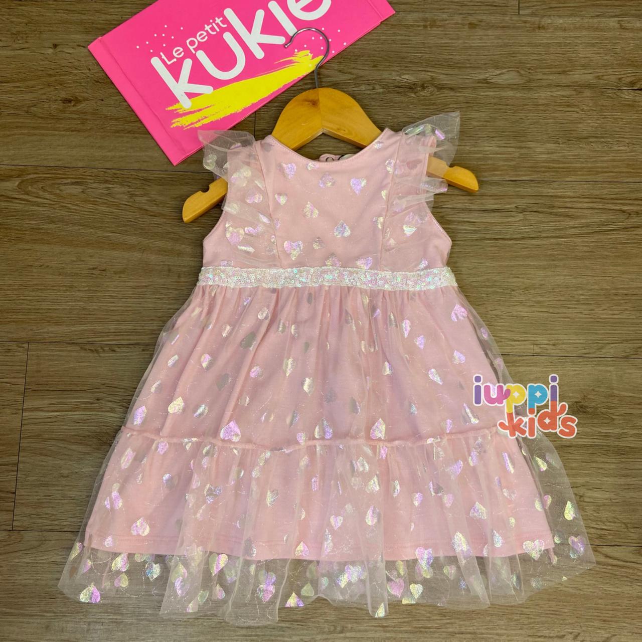 VESTIDO KUKIE EM TULE CORAÇÕES