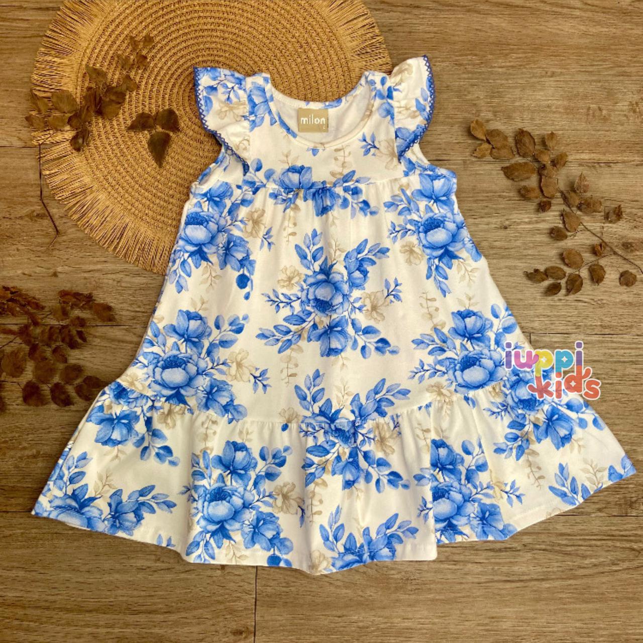 VESTIDO MILON FLORAL AZUL