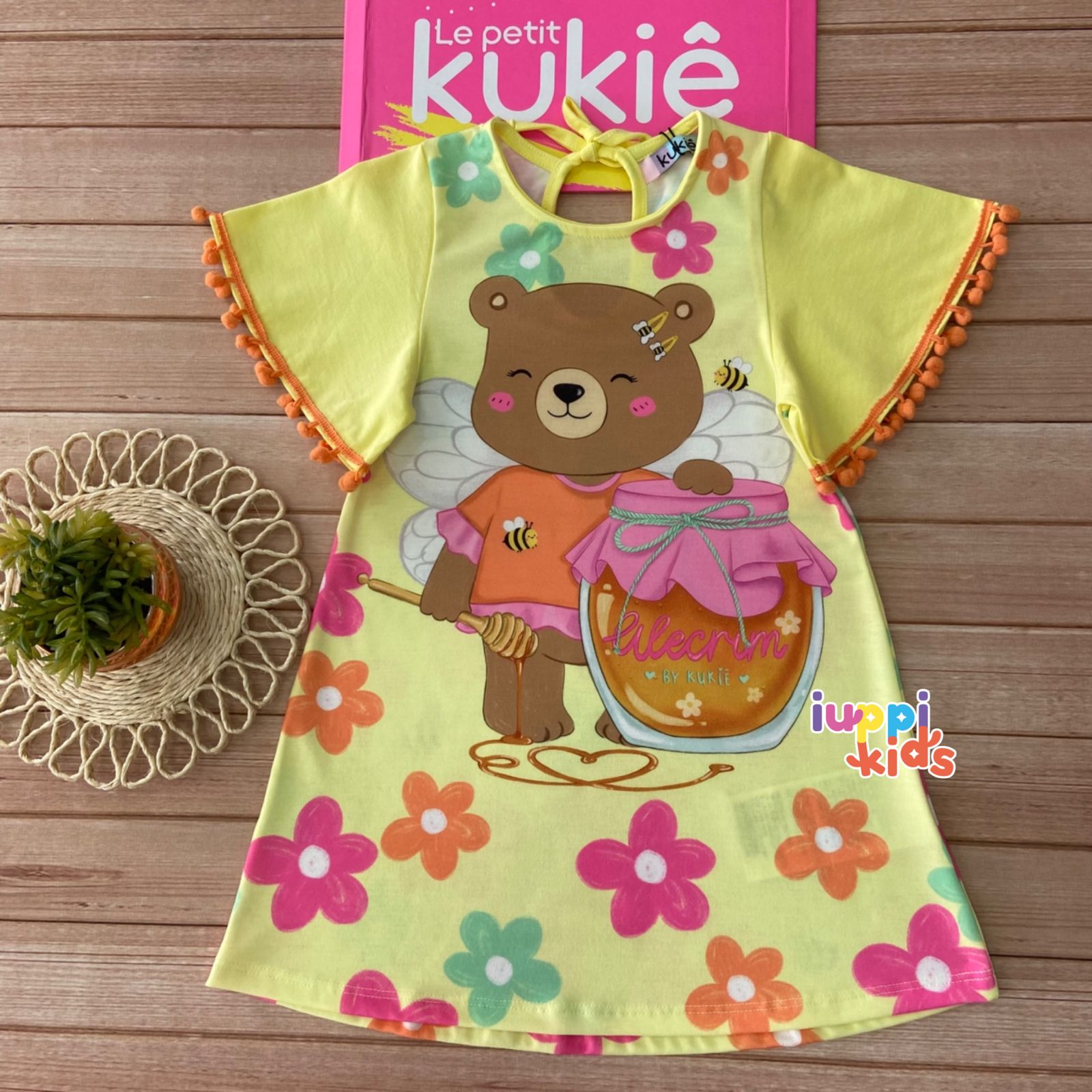 VESTIDO MANGA CURTA KUKIE ALECRIM POTE DE MEL