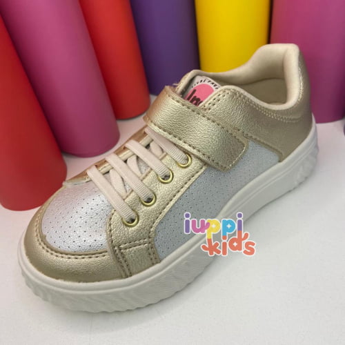 TENIS WORLD COLORS LPS FUN DOURADO