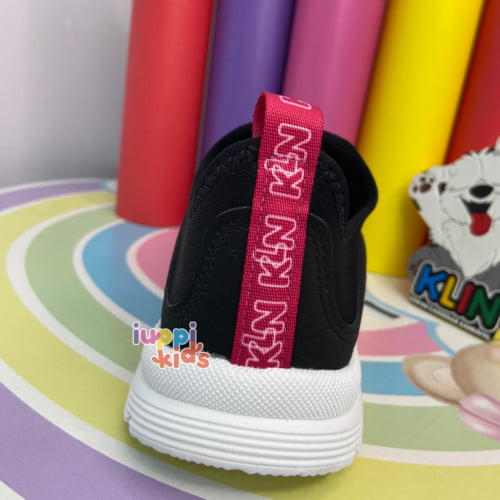 TENIS KLIN NEW SPORT KIDS PRETO COM PINK