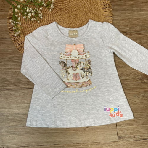 BLUSA MILON MANGA LONGA CARROSSEL MAGICO MESCLA