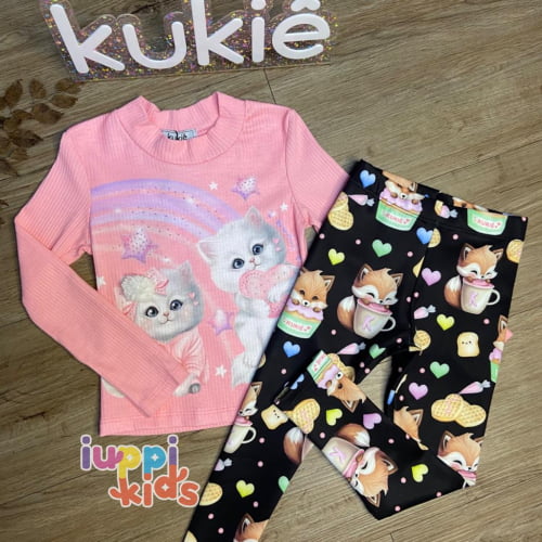 BLUSA CANELADA GOLA ALTA KUKIE GATINHOS