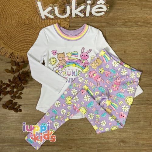 CONJUNTO KUKIE SMILE BLUSA E LEGGING