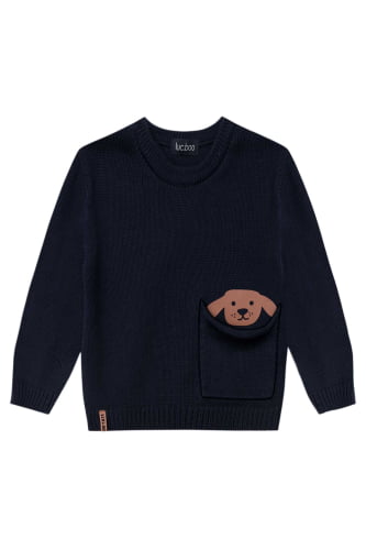 BLUSAO TRICOT LUC.BOO CACHORRINHO