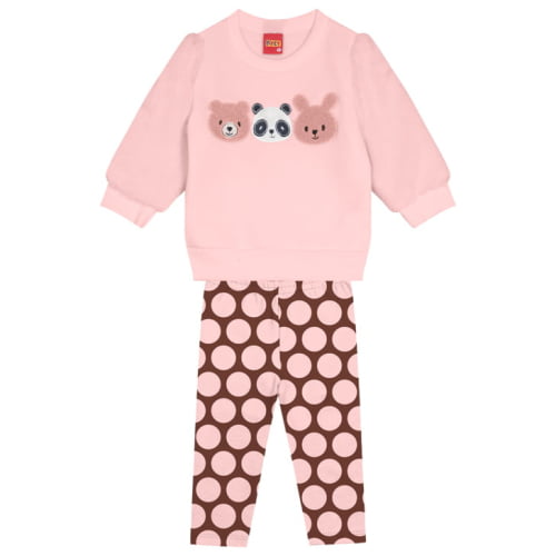 CONJUNTO MOLETOM KYLY BICHINHOS, ROSA PARIS