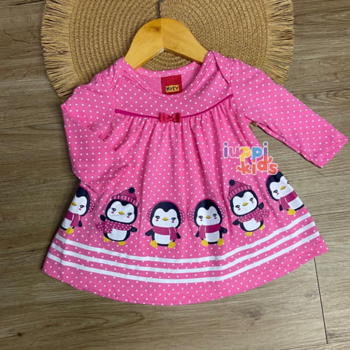 VESTIDO KYLY PINGUIM ROSA SENSAÇAO