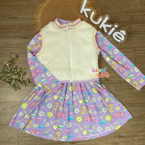 VESTIDO KUKIE COM COLETE SMILE