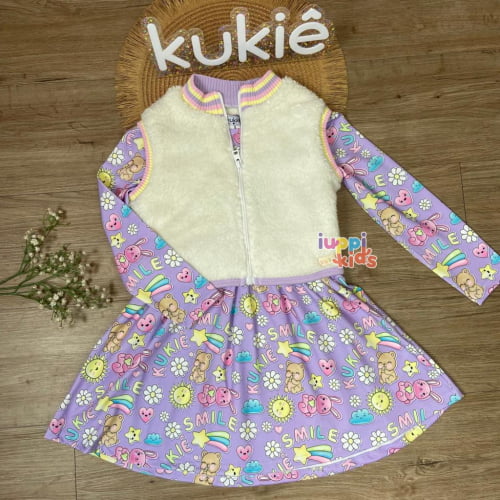 VESTIDO KUKIE COM COLETE SMILE