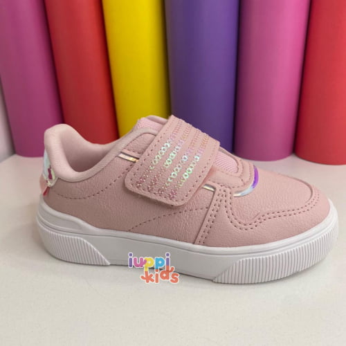  TENIS KLIN SKY ROSA CLARO E HOLOGRAFICO