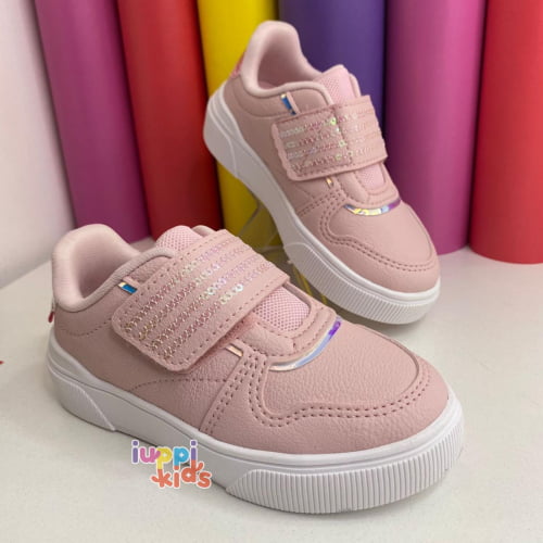  TENIS KLIN SKY ROSA CLARO E HOLOGRAFICO