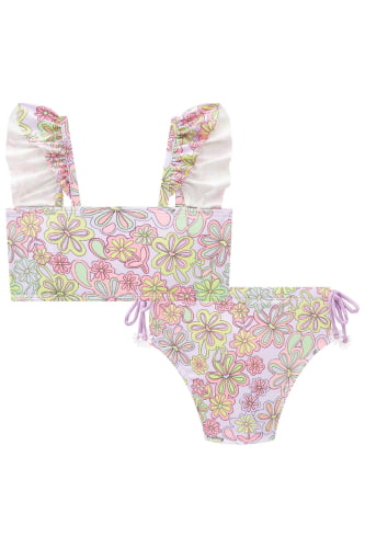 BIQUINI KUKIE FLORAL COM BABADO