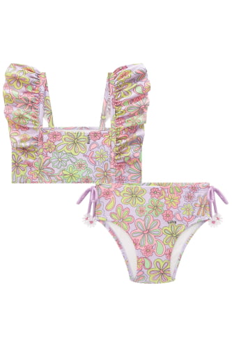 BIQUINI KUKIE FLORAL COM BABADO