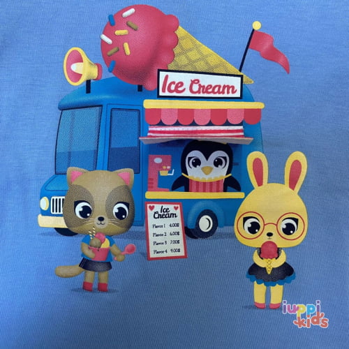 BLUSA KYLY URSINHOS ICE CREAM AZUL 