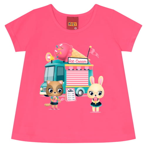 BLUSA KYLY URSINHOS ICE CREAM  ROSA CONFETTI