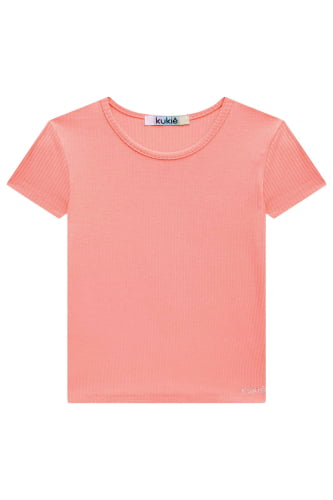 BLUSA CANELADA KUKIE ROSA NEON