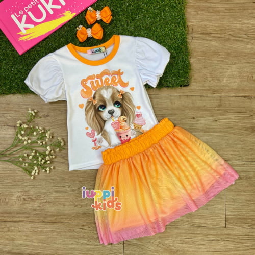 CONJUNTO KUKIE BLUSA E SAIA SWEET