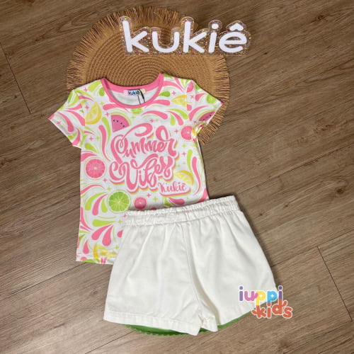 CONJUNTO KUKIE BLUSA E SHORT SAIA SUMMER VIBES