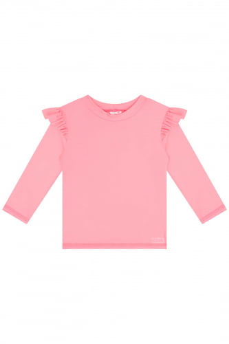 BLUSA DE PROTEÇAO U.V KUKIE BABY NEON COM BABADO