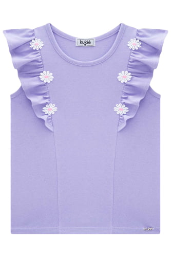 BLUSA REGATA KUKIE FLORZINHAS