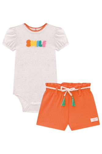 CONJUNTO KUKIE ALECRIM BODY E SHORTS SMILE