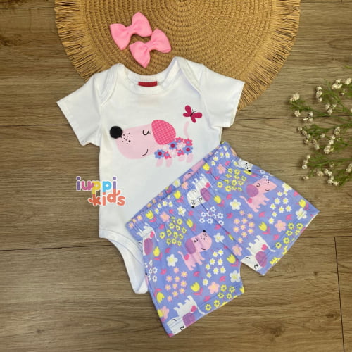 CONJUNTO KYLY BODY COM SHORTS, CACHORINHO!