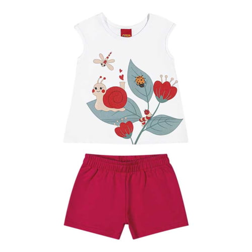 CONJUNTO KYLY BLUSA E SHORTS NATUREZA