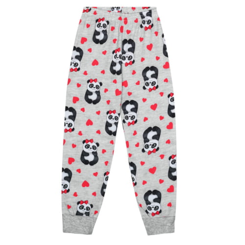 PIJAMA KYLY URSINHA PANDA COM CALÇA, BRILHA NO ESCURO!