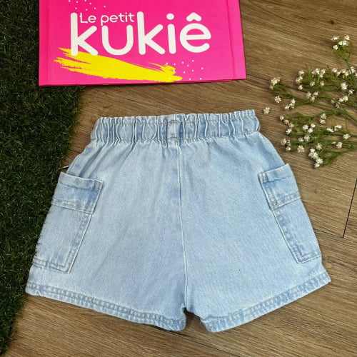 SHORTS KUKIE EM JEANS ARKANSAS AZUL