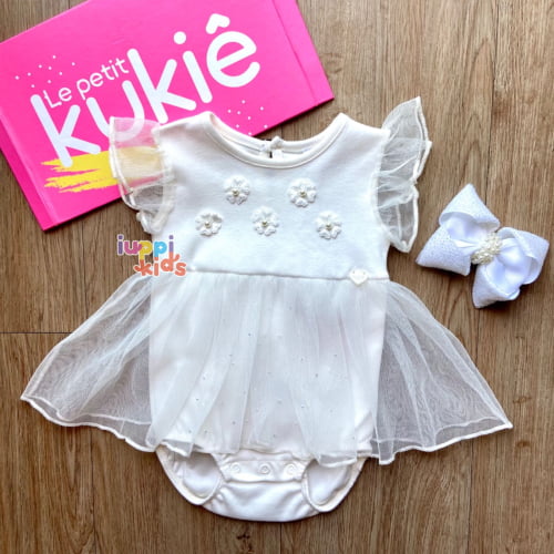 VESTBODY KUKIE FLORZINHA OFF WHITE