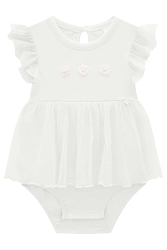 VESTBODY KUKIE FLORZINHA OFF WHITE