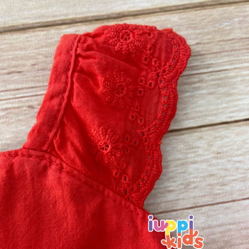 CONJUNTO KUKIE VESTIDO E CALCINHA BABY VERMELHO