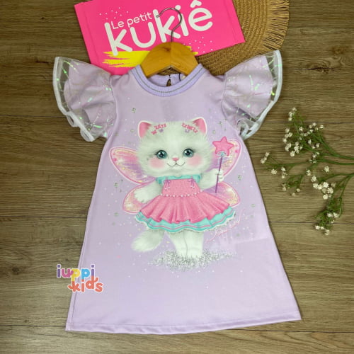 VESTIDO KUKIE CHARM FADINHA LILÁS