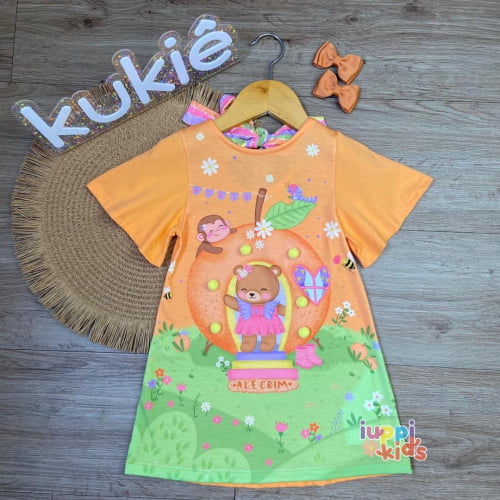 VESTIDO KUKIE ALECRIM CASA MORANGUINHO LARANJA