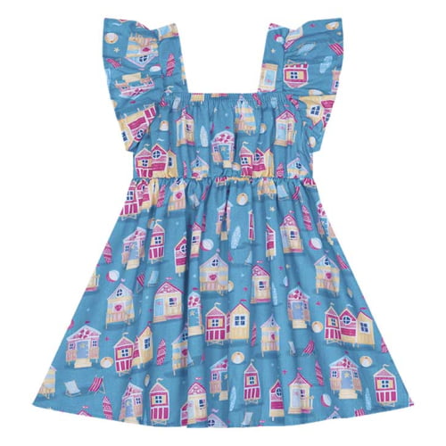 VESTIDO KYLY SUMMER, AZUL NOSTALGIA