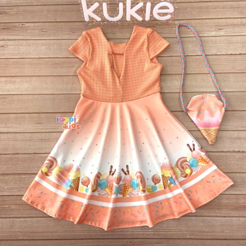 VESTIDO KUKIE CACHORRINHA COM BOLSA