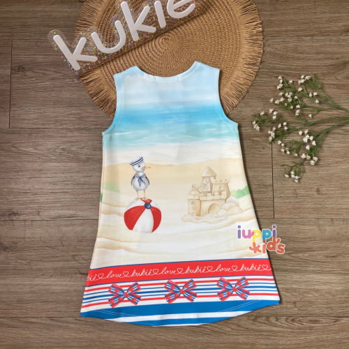 VESTIDO KUKIE REGATA URSINHAS NA PRAIA