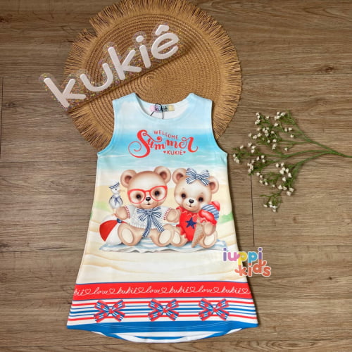 VESTIDO KUKIE REGATA URSINHAS NA PRAIA