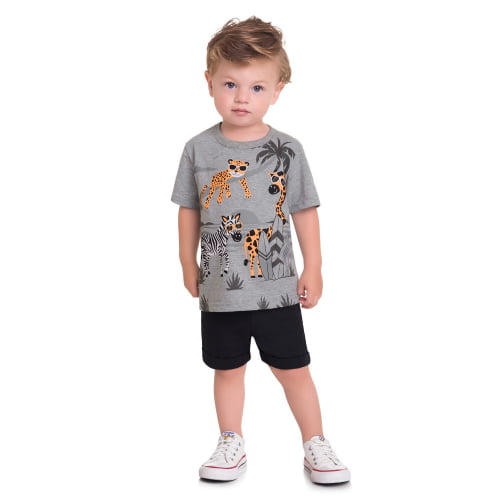 CAMISETA MASCULINA KYLY SAFARI ESTILOSO MESCLA