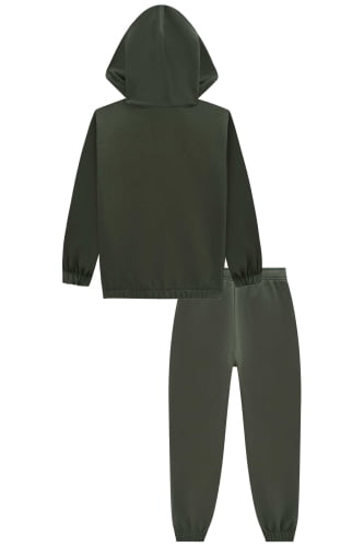 CONJUNTO LUC.BOO BLUSA E CALCA MOLETOM VERDE MILITAR